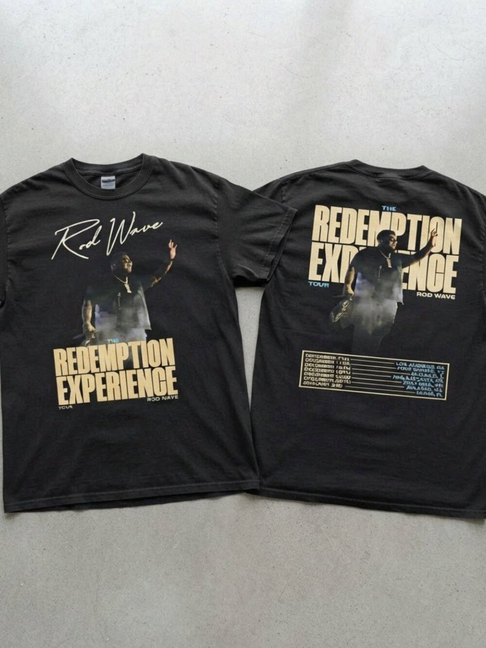Rod Wave The Redemption Experience Tour Shirt, Concert Tee, Black Graphic Music